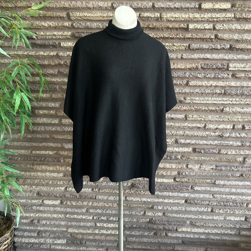 Hugo Boss Black Tan Reversible Poncho 100% Wool READ - Picture 3 of 13